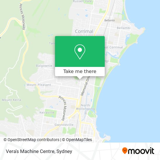 Vera's Machine Centre map