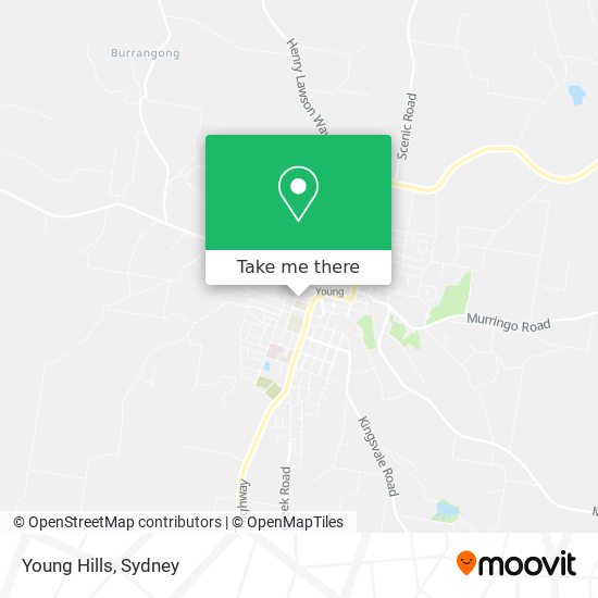 Mapa Young Hills