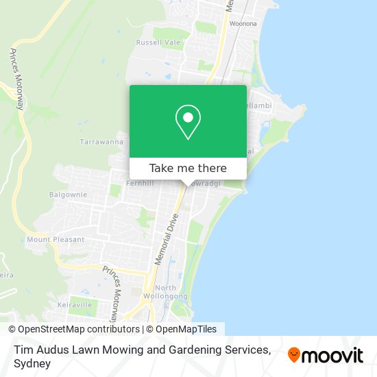 Mapa Tim Audus Lawn Mowing and Gardening Services