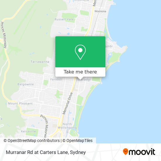 Murranar Rd at Carters Lane map