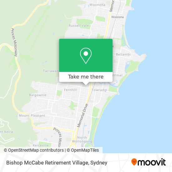 Mapa Bishop McCabe Retirement Village