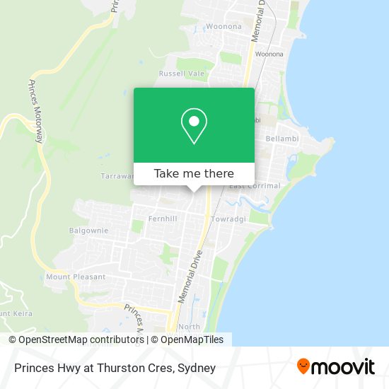 Princes Hwy at Thurston Cres map