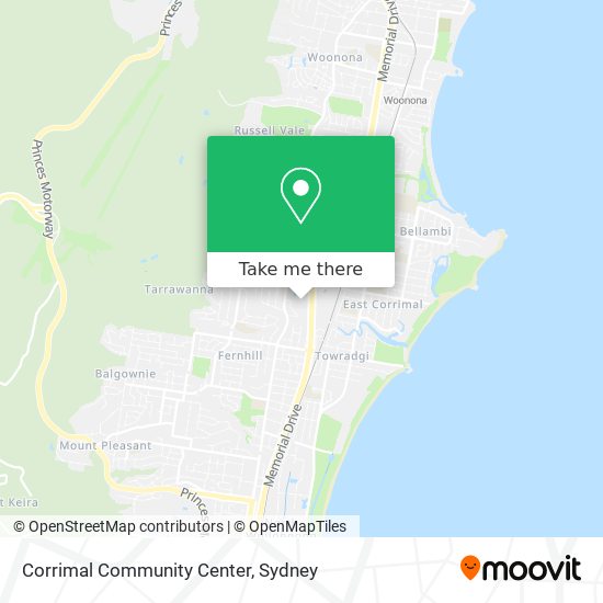 Corrimal Community Center map