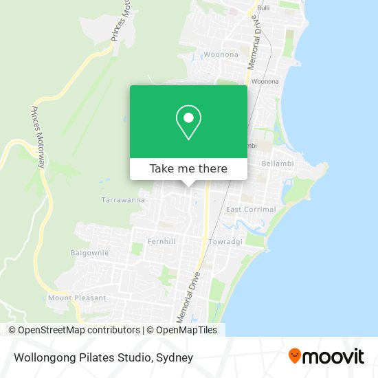 Mapa Wollongong Pilates Studio