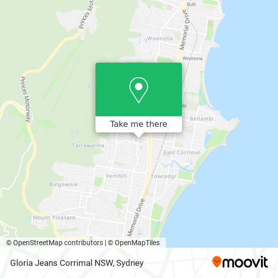 Gloria Jeans Corrimal NSW map