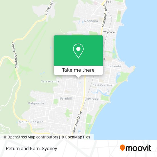 Return and Earn map