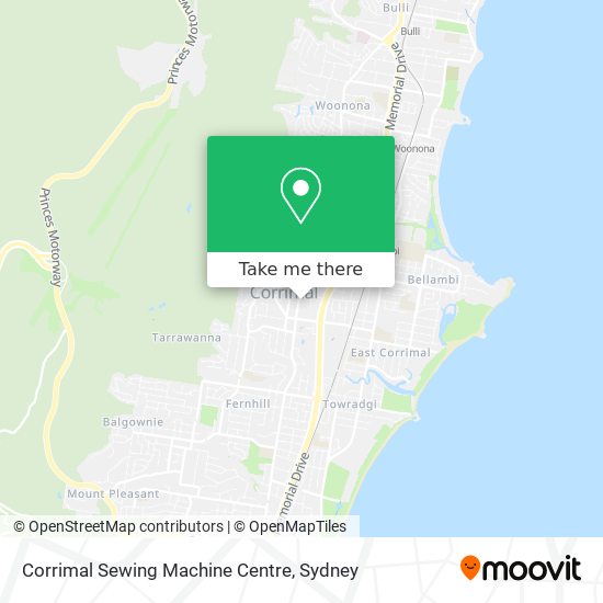 Mapa Corrimal Sewing Machine Centre