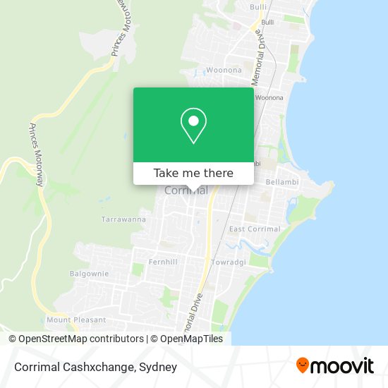 Corrimal Cashxchange map