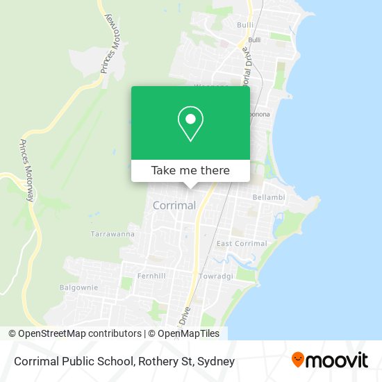 Corrimal Public School, Rothery St map
