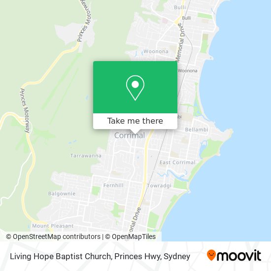 Living Hope Baptist Church, Princes Hwy map