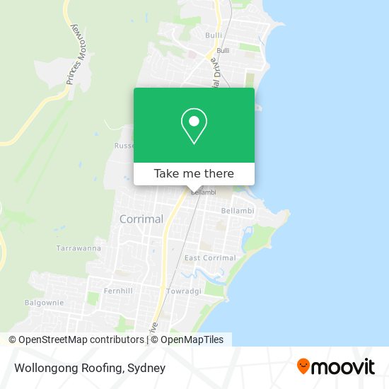 Mapa Wollongong Roofing