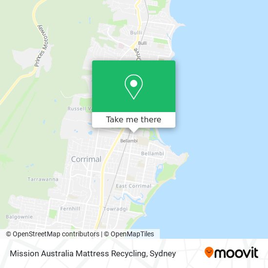 Mission Australia Mattress Recycling map