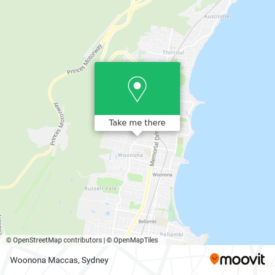 Woonona Maccas map