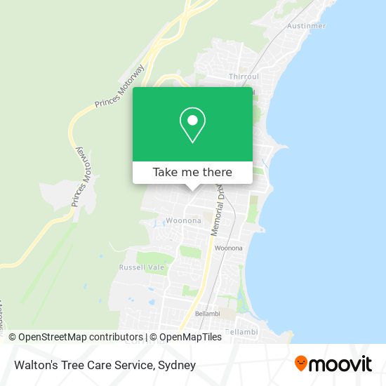 Walton's Tree Care Service map