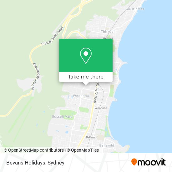 Bevans Holidays map