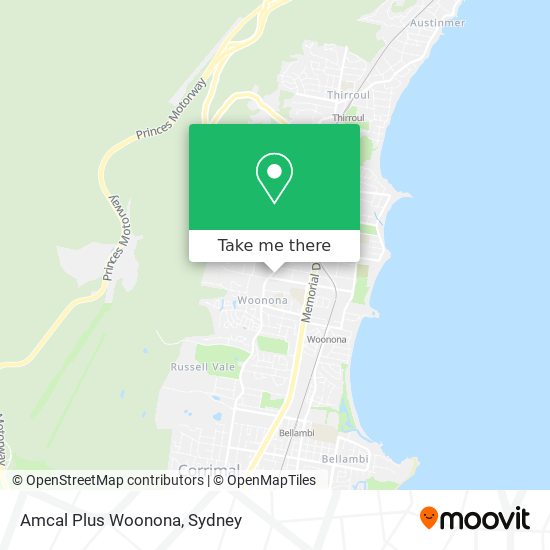 Amcal Plus Woonona map