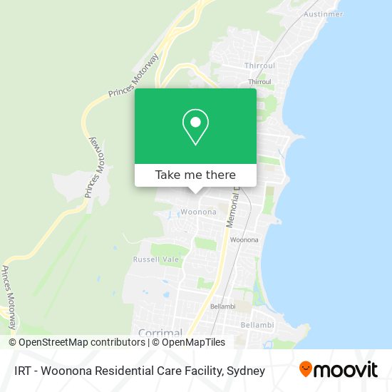 Mapa IRT - Woonona Residential Care Facility