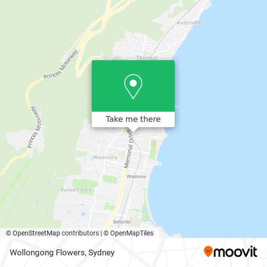 Wollongong Flowers map