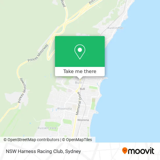 Map Of Bulli Nsw How To Get To Nsw Harness Racing Club In Bulli By Bus Or Train?