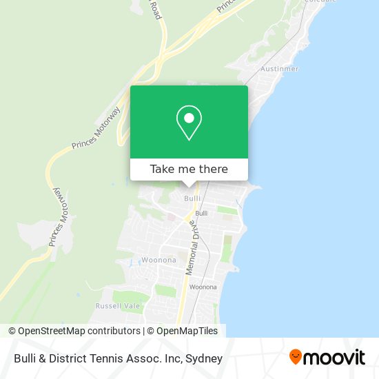 Mapa Bulli & District Tennis Assoc. Inc