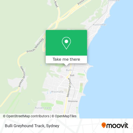 Mapa Bulli Greyhound Track