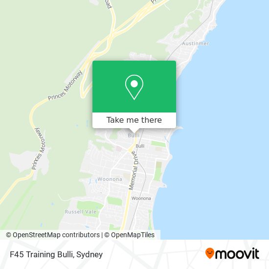 F45 Training Bulli map