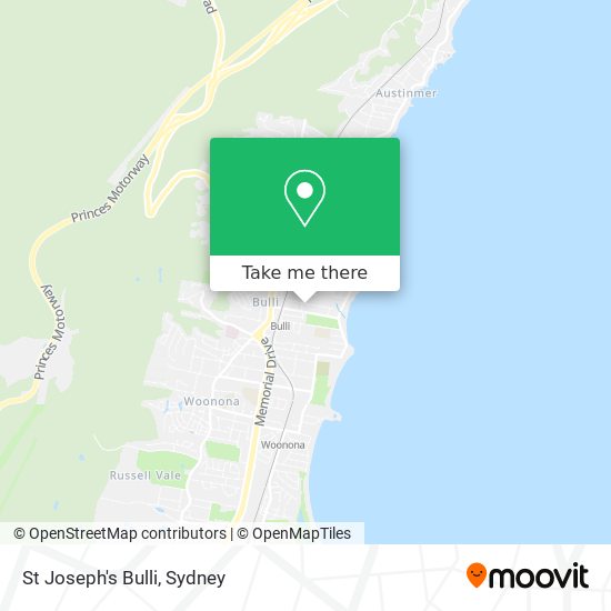 St Joseph's Bulli map