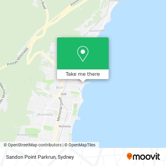 Sandon Point Parkrun map