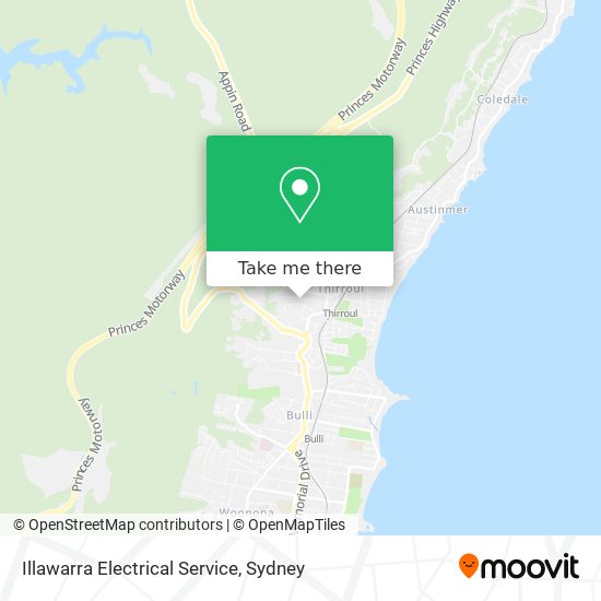 Mapa Illawarra Electrical Service