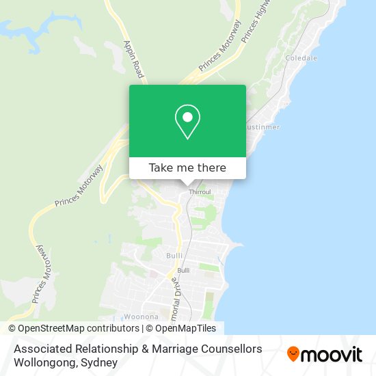 Associated Relationship & Marriage Counsellors Wollongong map
