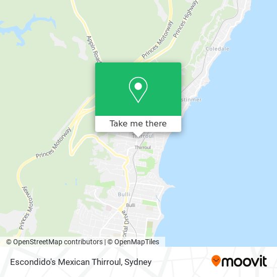 Escondido's Mexican Thirroul map