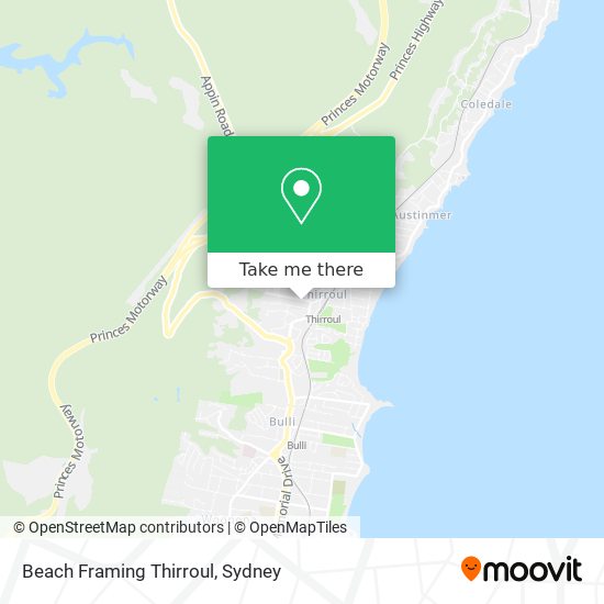 Mapa Beach Framing Thirroul