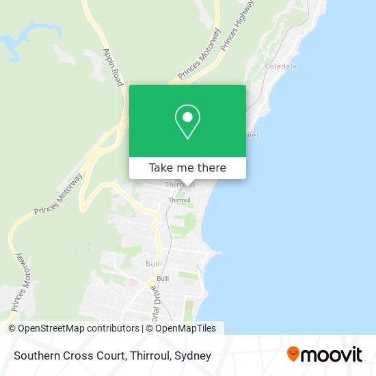 Southern Cross Court, Thirroul map