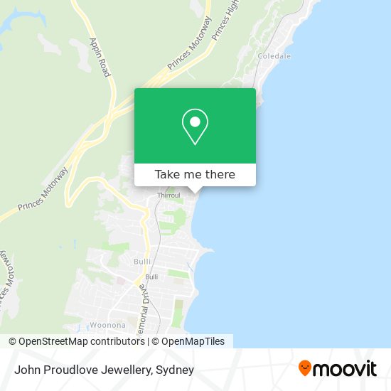 John Proudlove Jewellery map