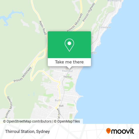 Thirroul Station map