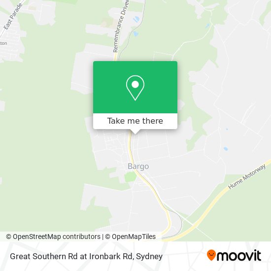 Great Southern Rd at Ironbark Rd map