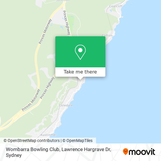 Mapa Wombarra Bowling Club, Lawrence Hargrave Dr