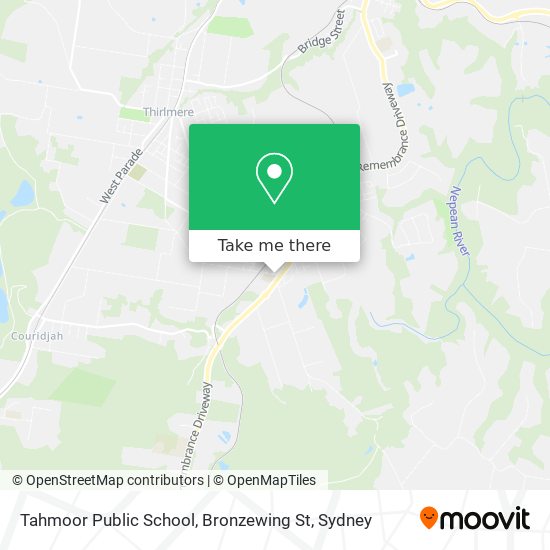 Tahmoor Public School, Bronzewing St map