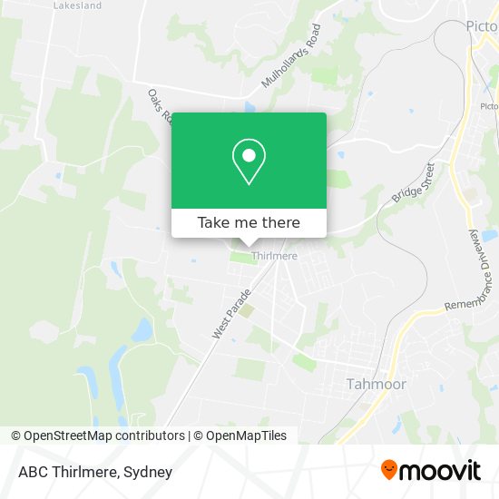 ABC Thirlmere map