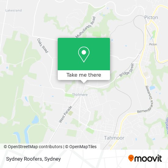 Sydney Roofers map