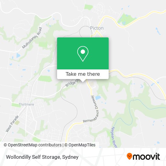 Mapa Wollondilly Self Storage