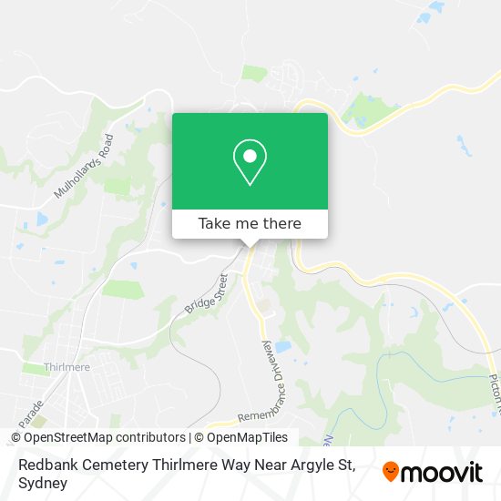 Redbank Cemetery Thirlmere Way Near Argyle St map