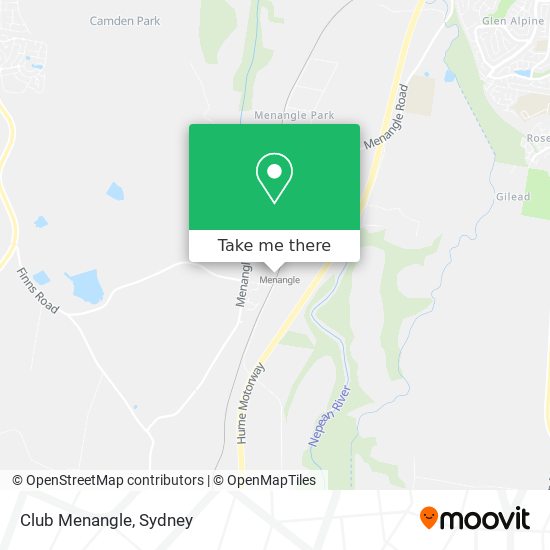 Club Menangle map