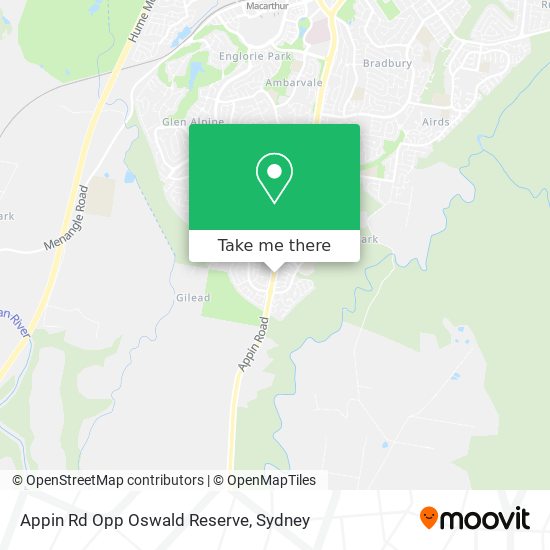 Mapa Appin Rd Opp Oswald Reserve