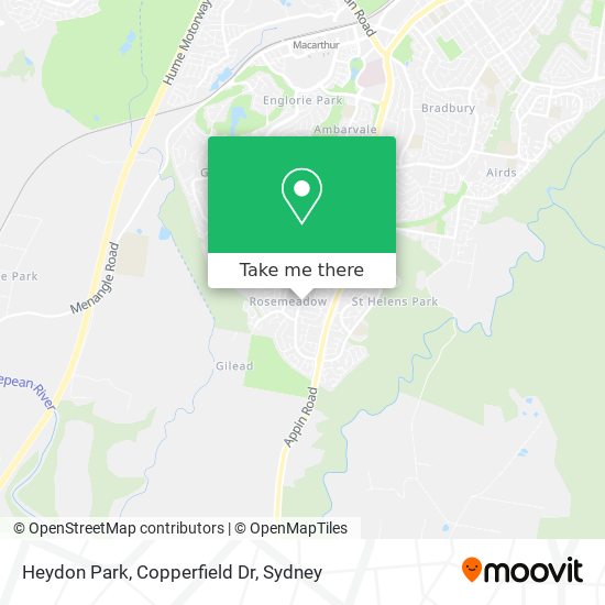 Heydon Park, Copperfield Dr map