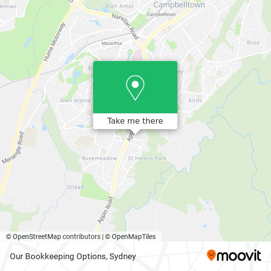 Our Bookkeeping Options map