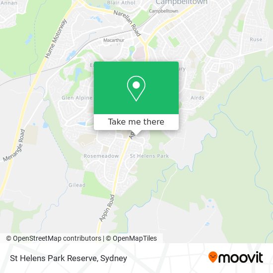 Mapa St Helens Park Reserve