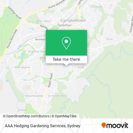 Mapa AAA Hedging Gardening Services