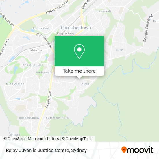 Reiby Juvenile Justice Centre map
