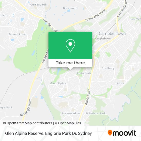 Glen Alpine Reserve, Englorie Park Dr map